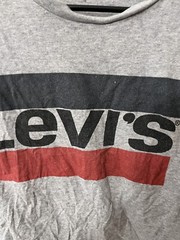 Levis Shirt Adult Medium Gray Big Logo Crew Neck Tee Men Solid
