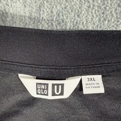 Uniqlo Shirt Mens 3XL Black AIRism U Crew Neck Oversized Short Sleeve Blank Tee