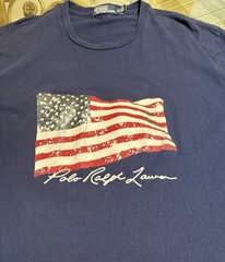 Polo by Ralph Lauren Navy Short Sleeve T-Shirt American Flag Graphic 2XB / 2TG