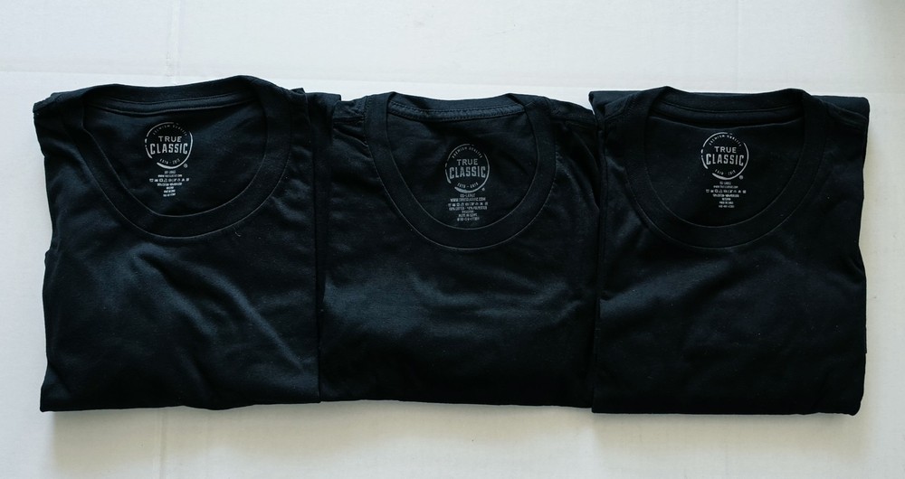 True Classic – Crew Neck – Short Sleeve T-Shirt – Black – XX-Large – 3 Pack