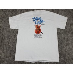 Hanes Blue Café Graphic T-Shirt Mens Large White Cotton Music Guitar Print USA