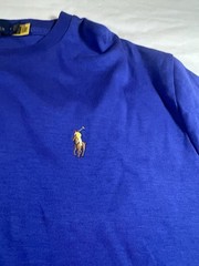 Polo Ralph Lauren Mens M Blue Cotton Short Sleeve Shirt Logo