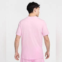 NEW NIKE SPORTSWEAR CLUB T-SHIRT – Pink with White embroidered NIKE Swoosh logo