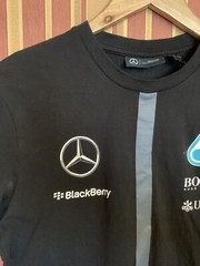Mercedes AMG Petronas F1 black Formula 1 T-shirt short sleeve cotton Medium M