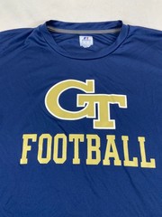 Georgia Tech Football Navy XL T-Shirt Short Sleeve Navy Gold Collegiate Sports