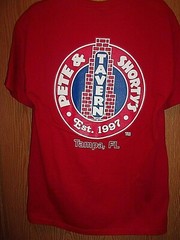 tampa Fl Pete n Shorty’s Tavern red M t shirt