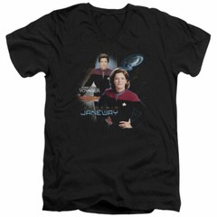 Star Trek Voyager Captain Janeway Men’s Licensed T-Shirt S-5XL USS Voyager Tee