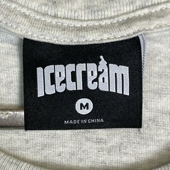 Icecream T Shirt Mens M Ivory Cold Goods Graphic Print Crew Neck Regular Fit