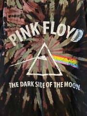 Pink Floyd Adult Black Purple Tie Dye Dark Side of the Moon Tee size medium