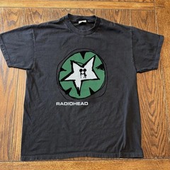 Radiohead rock band tour concert charcoal color shirt VK08736