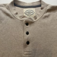 St. John’s Bay Henley Shirt Mens Large Waffle Knit Thermal Base Layer Hiking