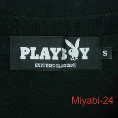 Hysteric Glamour Playboy Rabbit Head T-Shirt S Black Short Sleeve Used
