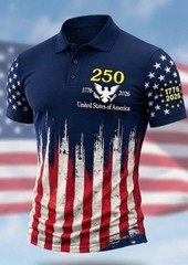 HOT!!! 250th Birthday Patriotic Polo Mens USA 1776-2026 (S-5XL)