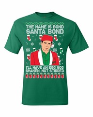 Ugly Christmas Sweater T-SHIRT | Eggnog Shaken, Not Stirred | Michael Scott Tee