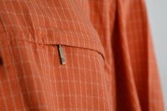 The North Face Mens Short Sleeve Shirt | Orange Plaid Modal Size M 811