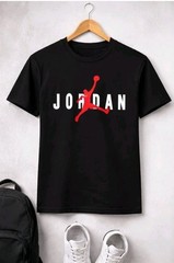Men’s Black Graphic T-Shirt – Contemporary Athletic-Inspired Design | Crew Neck