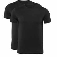 Men 1/2/4 Pack T-Shirt Black Plain Cotton T-Shirts Tee Crew Neck Size XS-2XL LOT