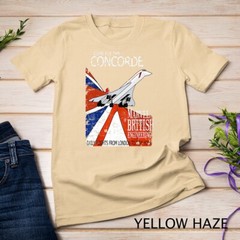 Concorde Retro Vintage British aircraft travel pilot t-shirt Unisex T-shirt