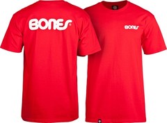 Powell Peralta BONES SWISS TEXT LOGO Skateboard T Shirt RED