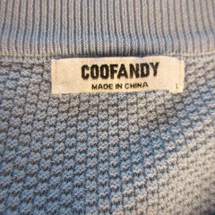 Coofandy Large Waffle Knit Lot of 3 t-shirts Green, Blue, Grey Viscose/Poly