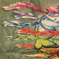 The Mountain Green Tie-Dye Rainbow Butterfly Dreamcatcher Cotton Crew Tee 2XL