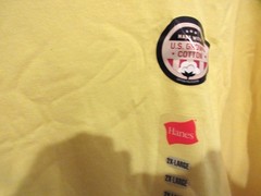 Mens HANES~Essentials YELLOW T-shirt~size 2XL~NWT Shirt Crew Neck COTTON