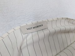 Salt Murphy Julian Top Shirt Mens Medium Sleeveless White Striped