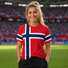 Norway Soccer Jersey Norwegian Flag Shirt Mens Sports Tee Norway Football S-5XL
