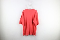Vintage 90s IOU Mens Medium Blank Baggy Fit Short Sleeve Pocket T-Shirt Salmon