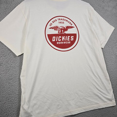 Dickies Workwear SHIRT Mens 2XL XXL White Casual America Eagle Distressed NWT