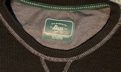 G.H. Bass Co. Men’s Long Sleeve Pullover Waffle Henley Shirt Black Size XL