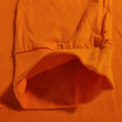 Nike Just Do It Again Men’s XL Orange Long Sleeve T-Shirt Ribbed Cuffs NWOT Flaw