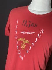 Men’s Double RL RRL Ralph Lauren 93rd Division Aviation Military T-Shirt Sz L