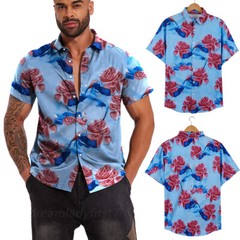 Hawaiian Shirt for Men Funky Casual Button Down Shortsleeve Beach Relaxed Fit