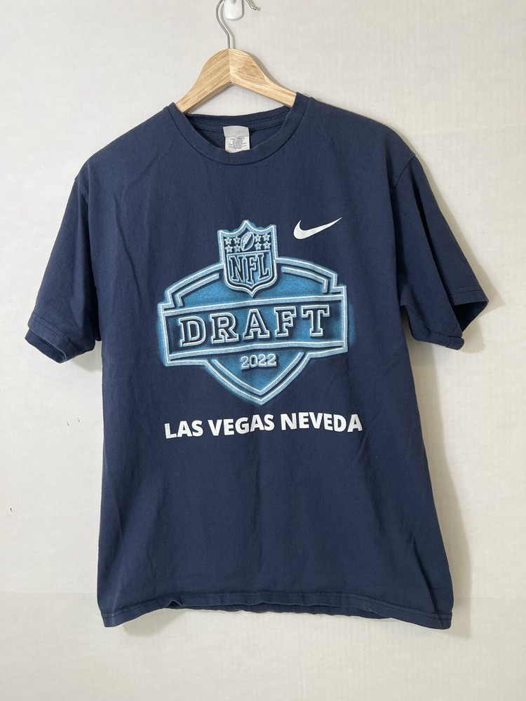 NFL Suna Cotton 2022 Las Vegas Nevada Draft Shirt Large Short Sleeve Blue