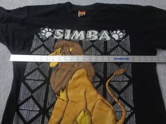 Vintage Simba Shirt The Lion King One Size Fits All Black Disney