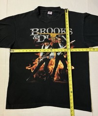 Vtg Brooks & Dunn Electric Rodeo Single Stitch T-Shirt Size XL Double Graphics