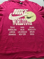 NIKE SPORTSWEAR WORLD TOUR L/S SHIRT FIREBERRY PINK MEN’S SZ L. DA0629-615 GLOW