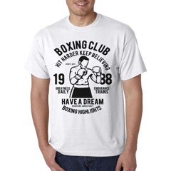 Boxing Club T-Shirt / Golden Gloves MMA Fighting Sports Workout Training Gym