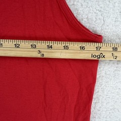 The North Shore Tank Top Shirt Mens Small Red Graphic Haleiwa Hawaii Parody