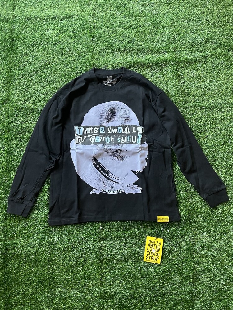 That’s A Awful Lot of Cough Syrup Black Long Sleeve T-Shirt Size Medium NWT