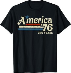 America 76 Retro 250 Years 1776 2026 250th Anniversary USA T-Shirt