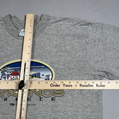 Mykonos Greece T-Shirt Men’s Large Heather Gray Cotton Princess Cruises 90s