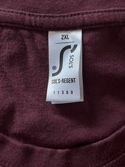 SOL’S Regent Men’s Burgundy Cotton Graphic Short Sleeve T-Shirt Roman 2XL