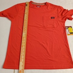 Wrangler Workwear Men’s Short Sleeve Performance Tee Cayenne Size S (34-36) NWT