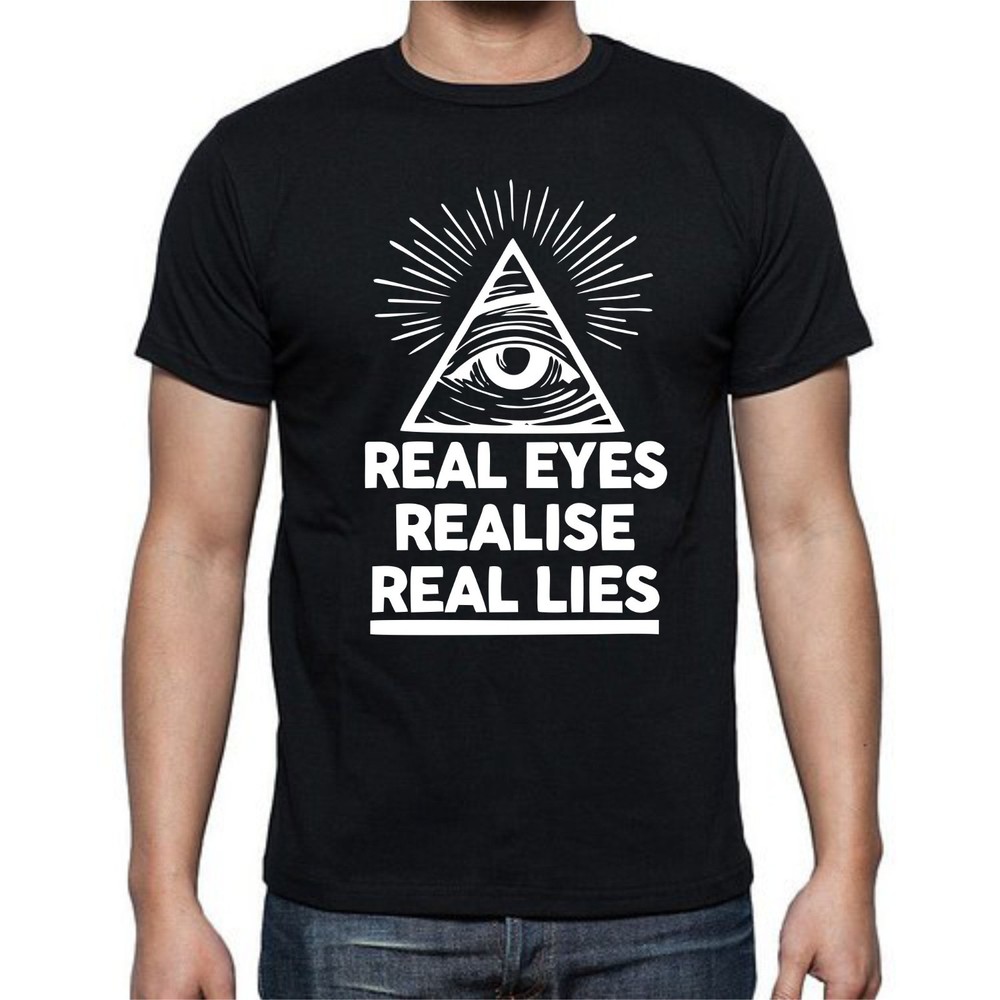 Real Eyes Realise Real Lies Illuminati Triangle T shirt tee