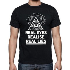 Real Eyes Realise Real Lies Illuminati Triangle T shirt tee