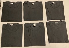 (6 Pieces)Men’s T Shirt Size XL Heavy Weight Ring spun 100%Cotton,Charcoal Gray.
