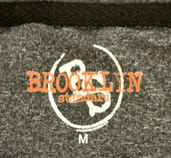 Brooklyn Standard Men s Athletic T-Shirt- Gray with white panel design -Size M