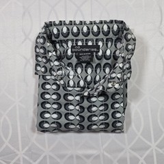 No boundaries Short Sleeve Shirt Button Up Black/white Geometric Pattern Cotton